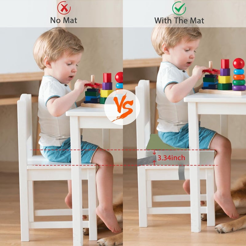 KAGIWEI Booster Seat for Table - PU Waterproof Strong Support Toddler Booster Seat for Dining Table, Portable Booster Chair with Adjustable Elasticity Straps for Toddlers Eating Travel Home - Image 5